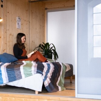 Architectural translucent acoustic panels for indoor modular designs MoxieSurfaces - architectural translucent acoustic panels - AIR-board acoustic quiet - ADAPTER project