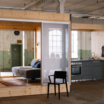 Architectural translucent acoustic panels for indoor modular designs MoxieSurfaces - architectural translucent acoustic panels - AIR-board acoustic quiet - ADAPTER project