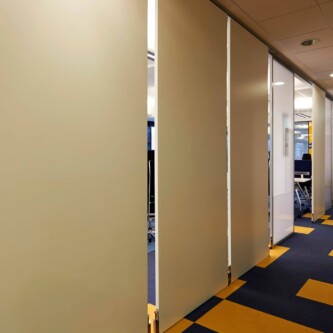 Lightweight honeycomb core polycarbonate panels for office partitions MoxieSurfaces - AIR-board ECO lightweight honeycomb core polycarbonate panels