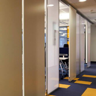 Lightweight honeycomb core polycarbonate panels for office partitions MoxieSurfaces - AIR-board ECO lightweight honeycomb core polycarbonate panels