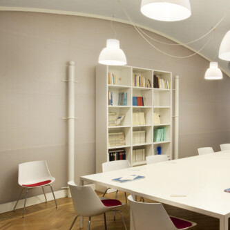 Satinized translucent panels redefine how spaces are divided MoxieSurfaces - clear-PEP satinized translucent panels for interior walls and partitions